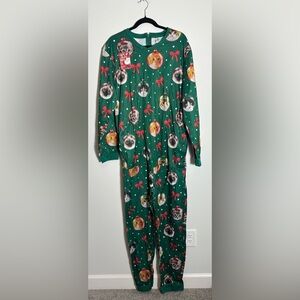 Dec 25th Men’s Light-Up Cat Christmas Union Suit – Size Large, NWT